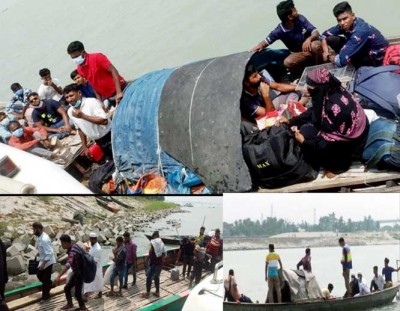 পদ্মায় যাত্রীবাহী ৬ ট্রলার আটক