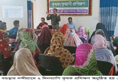 নন্দীগ্রামে ২ দিনব্যাপি কৃষক প্রশিক্ষণ অনুষ্ঠিত নন্দীগ্রামে ২ দিনব্যাপি কৃষক প্রশিক্ষণ অনুষ্ঠিত