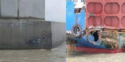 পদ্মাসেতুর পিলার ফেরির ধাক্কা-চালক বরখাস্ত, আহত ২০ পদ্মাসেতুর পিলার ফেরির ধাক্কা-চালক বরখাস্ত, আহত ২০