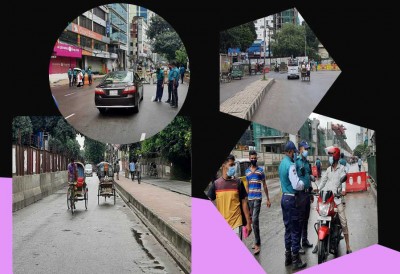 কঠোর বিধিনিষেধের দ্বিতীয় দিনে রাজধানীতে চলাচল কিছুটা বেড়েছে