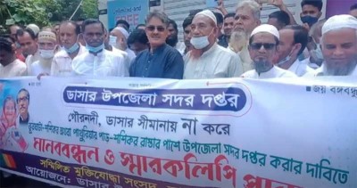মাদারীপুরের নবগঠিত ডাসার উপজেলা সদর দপ্তরের স্থান পরিবর্তের দাবিতে মানববন্ধন-স্মারকলিপি মাদারীপুরের নবগঠিত ডাসার উপজেলা সদর দপ্তরের স্থান পরিবর্তের দাবিতে মানববন্ধন-স্মারকলিপি