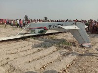 রাজশাহীতে আলুখেতে আছড়ে পড়ল প্রশিক্ষণ বিমান রাজশাহীতে আলুখেতে আছড়ে পড়ল প্রশিক্ষণ বিমান