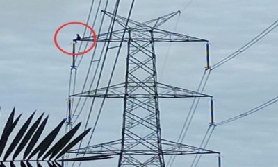স্ত্রীর সঙ্গে ঝগড়া করে বিদ্যুতের হাই টেনশন টাওয়ারে চড়লেন স্বামী! স্ত্রীর সঙ্গে ঝগড়া করে বিদ্যুতের হাই টেনশন টাওয়ারে চড়লেন স্বামী!