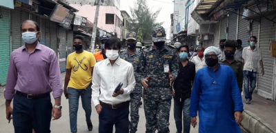 লকডাউন বাস্তবায়নে বাগেরহাটে কঠোর অবস্থানে আইনশৃঙ্খলা বাহিনী
