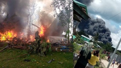 ফিলিপাইনে ৮৫ আরোহী নিয়ে সামরিক বিমান বিধ্বস্ত ফিলিপাইনে ৮৫ আরোহী নিয়ে সামরিক বিমান বিধ্বস্ত