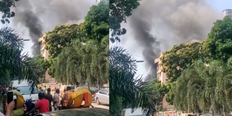 গুলশানে আবাসিক ভবনে আগুন গুলশানে আবাসিক ভবনে আগুন