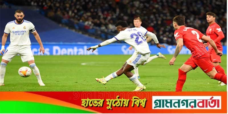 ভিনিসিয়ুসের রকেটে পিছিয়ে পড়েও শীর্ষে রিয়াল ভিনিসিয়ুসের রকেটে পিছিয়ে পড়েও শীর্ষে রিয়াল