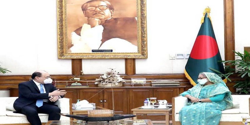 প্রধানমন্ত্রীর সঙ্গে ভারতের পররাষ্ট্র সচিব শ্রিংলার সৌজন্য সাক্ষাত প্রধানমন্ত্রীর সঙ্গে ভারতের পররাষ্ট্র সচিব শ্রিংলার সৌজন্য সাক্ষাত