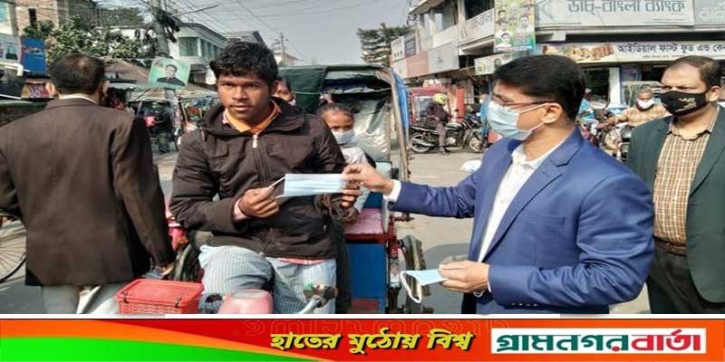 বাগেরহাটে মাস্ক বিতরণ বাগেরহাটে মাস্ক বিতরণ