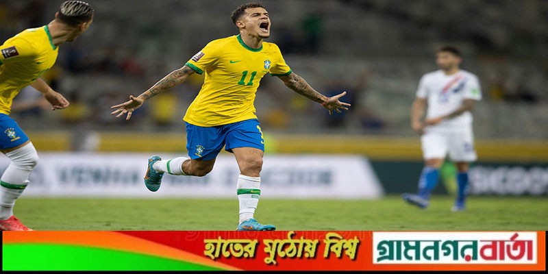 প্যারাগুয়েকে গোলবন্যায় ভাসালো ব্রাজিল প্যারাগুয়েকে গোলবন্যায় ভাসালো ব্রাজিল