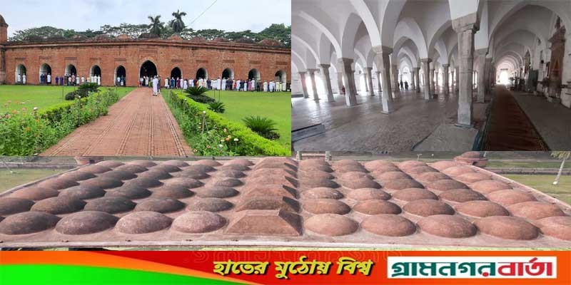 নকশায় সমৃদ্ধ ঐতিহ্যের সাক্ষী ষাটগম্বুজ মসজিদ নকশায় সমৃদ্ধ ঐতিহ্যের সাক্ষী ষাটগম্বুজ মসজিদ