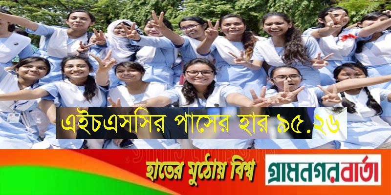 এইচএসসিতে পাসের হার ৯৫.২৬, জিপিএ-৫ পেয়েছেন ১ লাখ ৮৯ হাজার এইচএসসিতে পাসের হার ৯৫.২৬, জিপিএ-৫ পেয়েছেন ১ লাখ ৮৯ হাজার