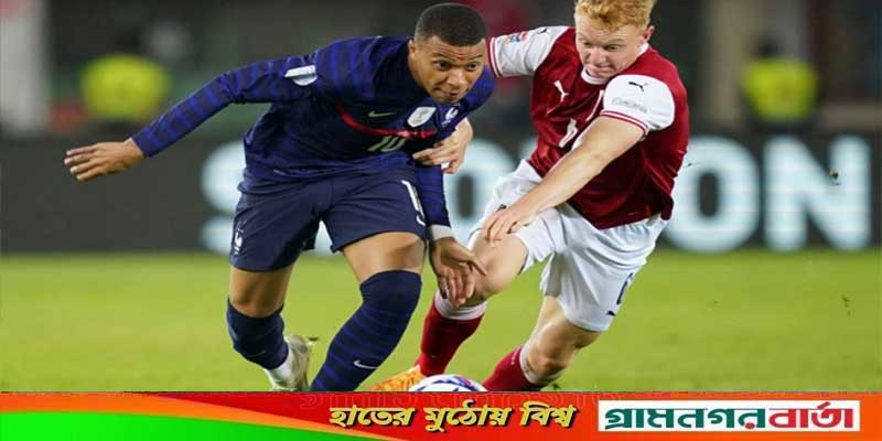 এমবাপ্পের গোলে ড্র করে রক্ষা বিশ্ব চ্যাম্পিয়ন ফ্রান্স এমবাপ্পের গোলে ড্র করে রক্ষা বিশ্ব চ্যাম্পিয়ন ফ্রান্স