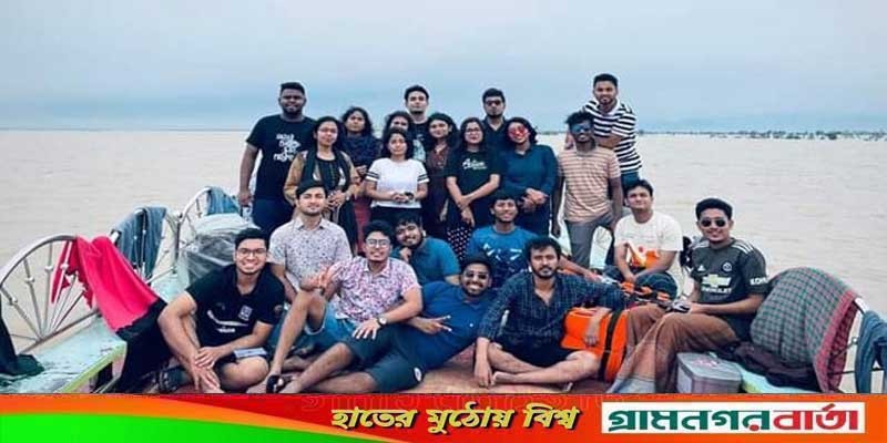 বন্যার মধ্যে সুরমার চরে আটকা পড়া সেই শিক্ষার্থীদের উদ্ধার বন্যার মধ্যে সুরমার চরে আটকা পড়া সেই শিক্ষার্থীদের উদ্ধার