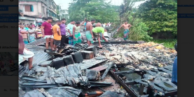 সিরাজদিখানে আগুনে পুড়ে ছাই ৯ দোকান সিরাজদিখানে আগুনে পুড়ে ছাই ৯ দোকান