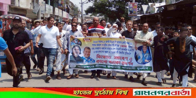 শ্রীনগরে যুবলীগের বিক্ষোভ মিছিল ও আলোচনা সভা শ্রীনগরে যুবলীগের বিক্ষোভ মিছিল ও আলোচনা সভা
