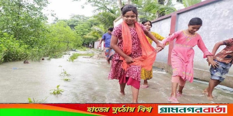 বাগেরহাট সদর উপজেলার সড়কে বছরে ৬ মাসই কাদা-পানি, দুর্ভোগ বাগেরহাট সদর উপজেলার সড়কে বছরে ৬ মাসই কাদা-পানি, দুর্ভোগ