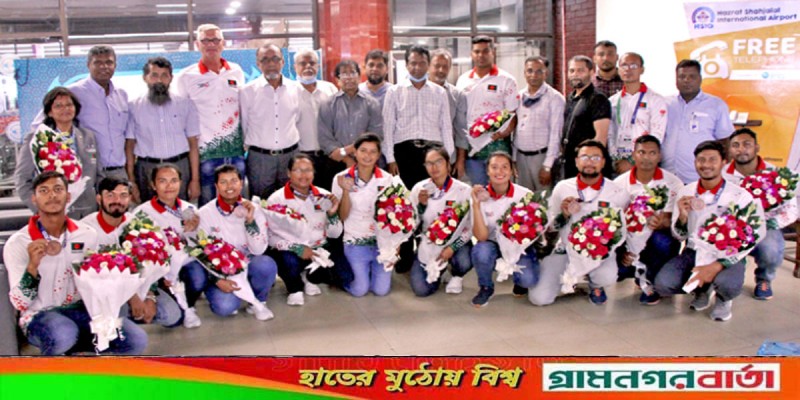 দেশে ফিরে উষ্ণ অভ্যর্থনা পেল পদকজয়ী আর্চারি দল দেশে ফিরে উষ্ণ অভ্যর্থনা পেল পদকজয়ী আর্চারি দল