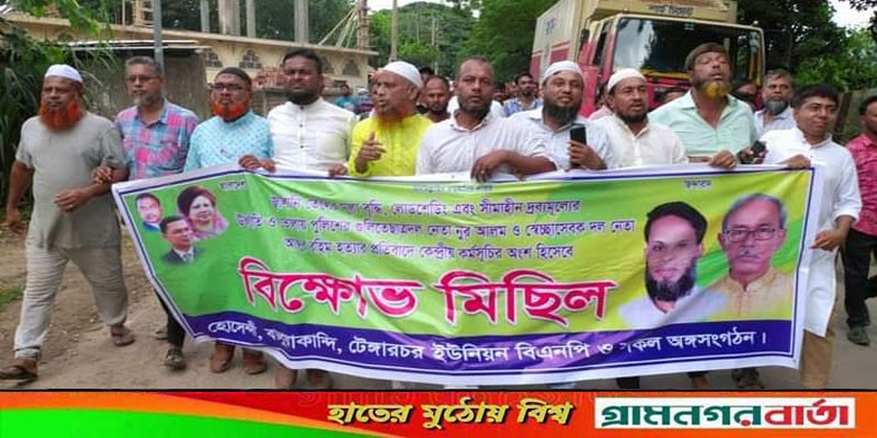 গজারিয়া উপজেলা বিএনপি'র বিক্ষোভ মিছিল গজারিয়া উপজেলা বিএনপি'র বিক্ষোভ মিছিল