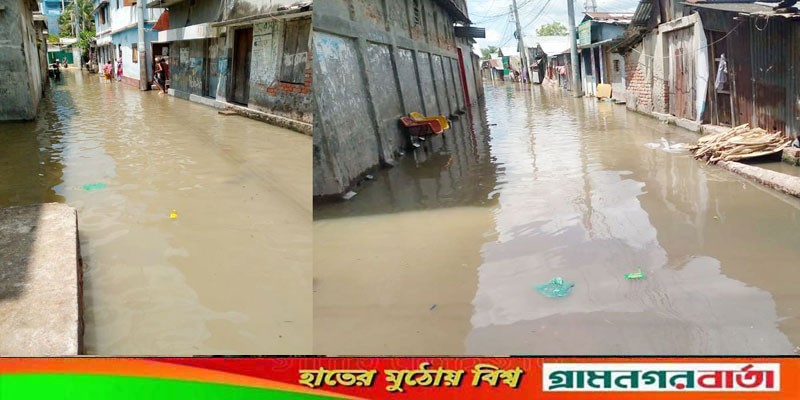 বৃষ্টি-জোয়ারে প্লাবিত হয় বাগেরহাট পৌর এলাকা বৃষ্টি-জোয়ারে প্লাবিত হয় বাগেরহাট পৌর এলাকা