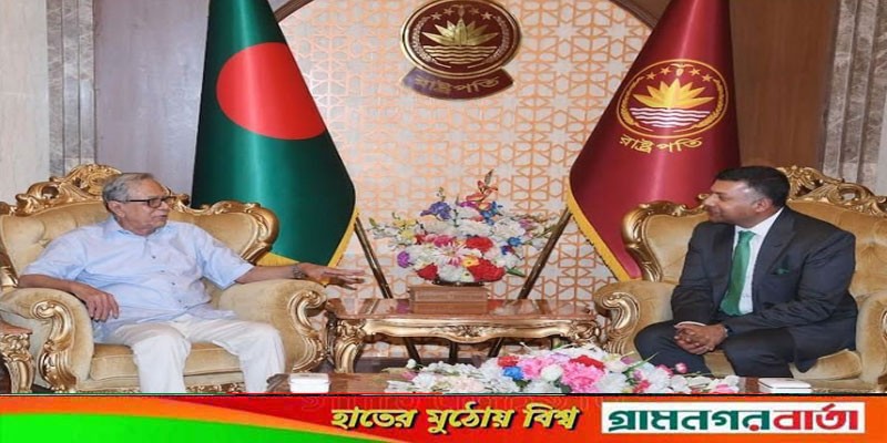রাষ্ট্রপতির সাথে ভারতের বিদায়ী হাইকমিশনারের সাক্ষাৎ রাষ্ট্রপতির সাথে ভারতের বিদায়ী হাইকমিশনারের সাক্ষাৎ