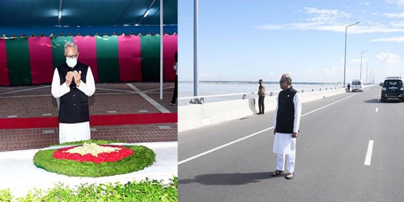 পদ্মা সেতু হয়ে টুঙ্গিপাড়ায় পৌঁছে বঙ্গবন্ধুর মাজারে রাষ্ট্রপতির ফাতেহা পাঠ পদ্মা সেতু হয়ে টুঙ্গিপাড়ায় পৌঁছে বঙ্গবন্ধুর মাজারে রাষ্ট্রপতির ফাতেহা পাঠ
