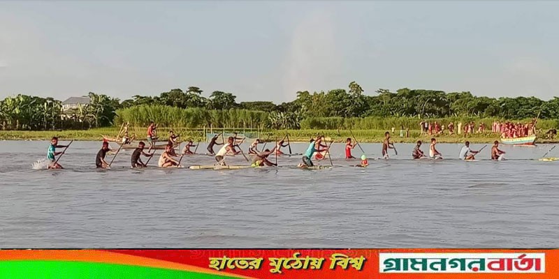 মাদারীপুর আরিয়াল খাঁ নদীতে ব্যতিক্রম অনুষ্ঠান ভেলা বাইচ প্রতিযোগিতা অনুষ্ঠিত মাদারীপুর আরিয়াল খাঁ নদীতে ব্যতিক্রম অনুষ্ঠান ভেলা বাইচ প্রতিযোগিতা অনুষ্ঠিত