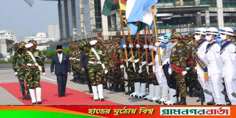 ঢাকা ছাড়লেন ব্রুনাইয়ের সুলতান ঢাকা ছাড়লেন ব্রুনাইয়ের সুলতান