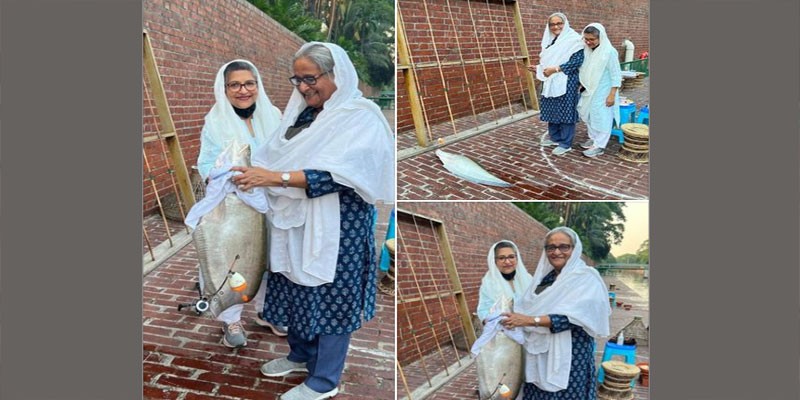 প্রধানমন্ত্রীর বড়শিতে ধরা পড়লো বড় চিতল, উচ্ছ্বাস দুই বোন প্রধানমন্ত্রীর বড়শিতে ধরা পড়লো বড় চিতল, উচ্ছ্বাস দুই বোন