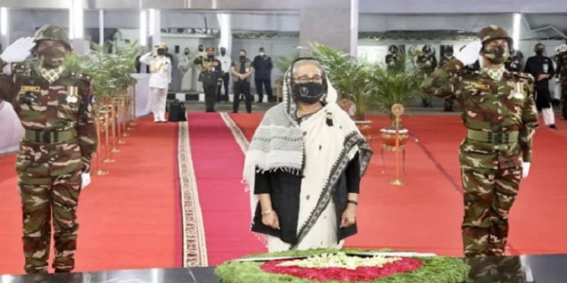 জেল হত্যা দিবসে বঙ্গবন্ধুর প্রতিকৃতিতে প্রধানমন্ত্রীর শ্রদ্ধা নিবেদন জেল হত্যা দিবসে বঙ্গবন্ধুর প্রতিকৃতিতে প্রধানমন্ত্রীর শ্রদ্ধা নিবেদন