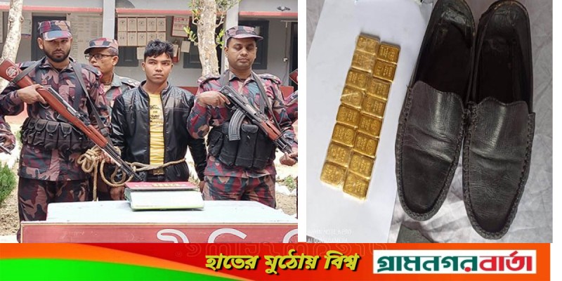 জুতার ভেতর মিললো এক কেজির বেশি সোনা জুতার ভেতর মিললো এক কেজির বেশি সোনা
