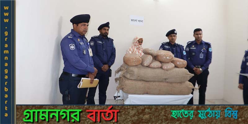 ৬৪ কেজি গাঁজাসহ নারী আটক ৬৪ কেজি গাঁজাসহ নারী আটক