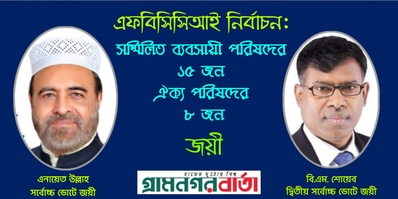 এফবিসিসিআই নির্বাচন: সম্মিলিত ব্যবসায়ী পরিষদের ১৫, ঐক্য পরিষদের ৮ জন জয়ী এফবিসিসিআই নির্বাচন: সম্মিলিত ব্যবসায়ী পরিষদের ১৫, ঐক্য পরিষদের ৮ জন জয়ী