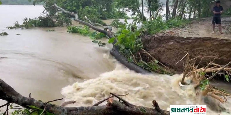 ফেনীতে মুহুরী নদীর বেড়িবাঁধে ভাঙন, ছয়টি গ্রাম প্লাবিত ফেনীতে মুহুরী নদীর বেড়িবাঁধে ভাঙন, ছয়টি গ্রাম প্লাবিত