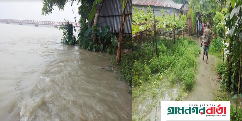 কাউনিয়ায় তিস্তার পানি বিপদ সীমার উপর দিয়ে প্রবাহিত কাউনিয়ায় তিস্তার পানি বিপদ সীমার উপর দিয়ে প্রবাহিত