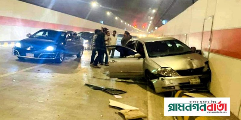 বঙ্গবন্ধু টানেলে আবারও দুর্ঘটনা: বাস-প্রাইভেটকার সংঘর্ষ বঙ্গবন্ধু টানেলে আবারও দুর্ঘটনা: বাস-প্রাইভেটকার সংঘর্ষ