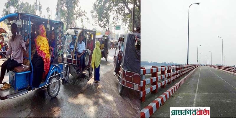 কাউনিয়ায় দুইদিনের অবরোধে সড়ক ছিল রিক্সা আর অটোর দখলে কাউনিয়ায় দুইদিনের অবরোধে সড়ক ছিল রিক্সা আর অটোর দখলে