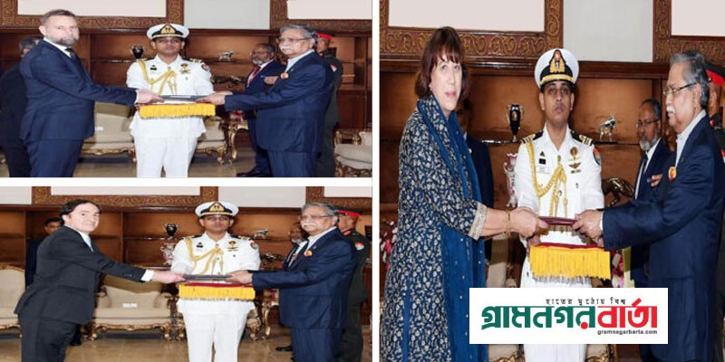 রাষ্ট্রপতির কাছে পৃথকভাবে তিন দেশের রাষ্ট্রদূতের পরিচয়পত্র পেশ রাষ্ট্রপতির কাছে পৃথকভাবে তিন দেশের রাষ্ট্রদূতের পরিচয়পত্র পেশ