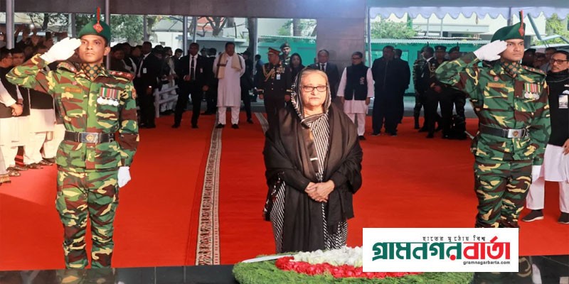 বঙ্গবন্ধুর প্রতিকৃতিতে প্রধানমন্ত্রীর শ্রদ্ধা বঙ্গবন্ধুর প্রতিকৃতিতে প্রধানমন্ত্রীর শ্রদ্ধা