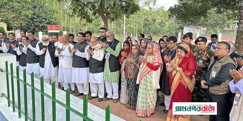 স্বামীর কবর জিয়ারত করলেন প্রধানমন্ত্রী শেখ হাসিনা স্বামীর কবর জিয়ারত করলেন প্রধানমন্ত্রী শেখ হাসিনা
