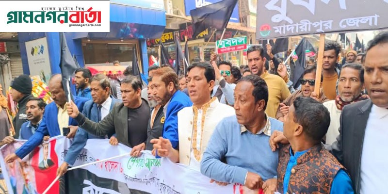 মাদারীপুরে বিএনপির কালো পতাকা মিছিল অনুষ্ঠিত মাদারীপুরে বিএনপির কালো পতাকা মিছিল অনুষ্ঠিত
