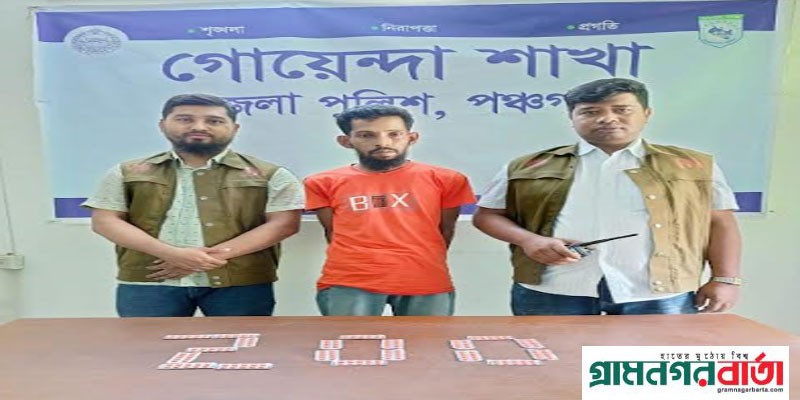 পঞ্চগড়ে ডিবি কর্তৃক মাদক ব্যবসায়ী আটক পঞ্চগড়ে ডিবি কর্তৃক মাদক ব্যবসায়ী আটক