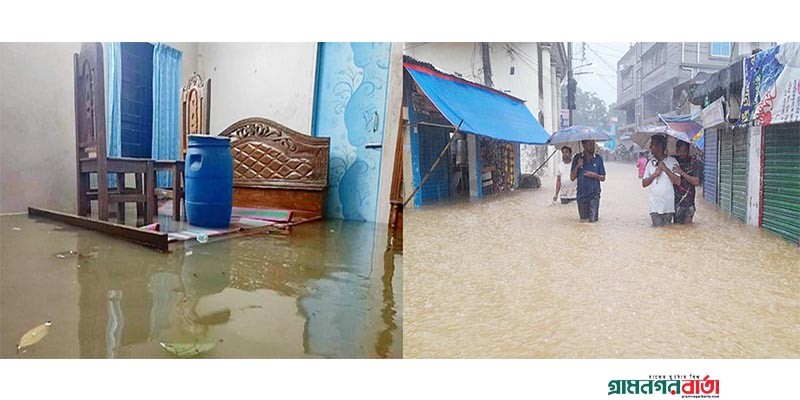 সিলেট নগরী আবারও পানির নিচে সিলেট নগরী আবারও পানির নিচে