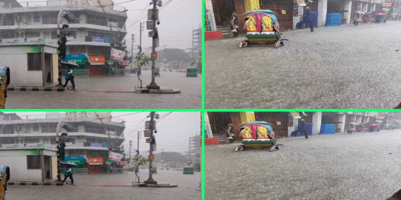 রাজধানীতে মুষলধারে ভারী বৃষ্টিতে রাস্তায় হাঁটু পানি, ভোগান্তিতে মানুষ রাজধানীতে মুষলধারে ভারী বৃষ্টিতে রাস্তায় হাঁটু পানি, ভোগান্তিতে মানুষ