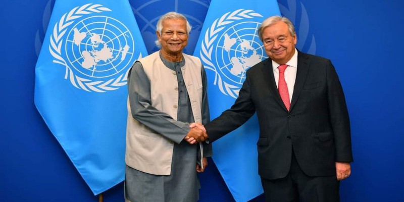 প্রধান উপদেষ্টার প্রতি পূর্ণ সমর্থন জানালেন জাতিসংঘ মহাসচিব প্রধান উপদেষ্টার প্রতি পূর্ণ সমর্থন জানালেন জাতিসংঘ মহাসচিব