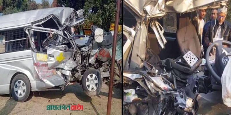 রাজশাহীতে ট্রাক-অ্যাম্বুলেন্স সংঘর্ষে নিহত ৩ রাজশাহীতে ট্রাক-অ্যাম্বুলেন্স সংঘর্ষে নিহত ৩