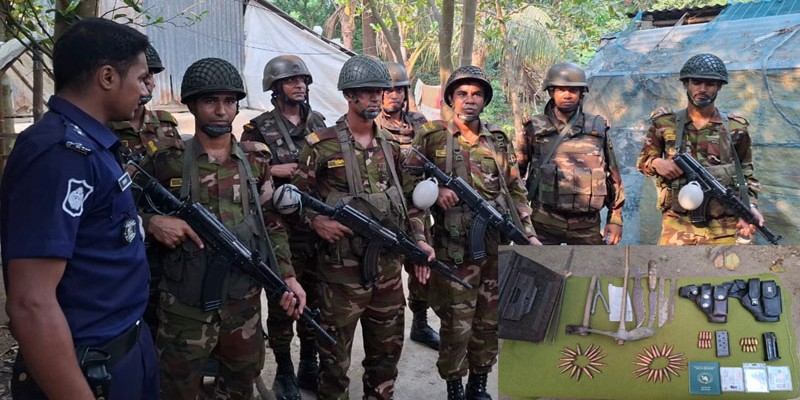 গজারিয়ার গুয়াগাছিয়ায় যৌথ বাহিনীর অভিযানে অস্ত্র-গুলি উদ্ধার, আটক ৩ গজারিয়ার গুয়াগাছিয়ায় যৌথ বাহিনীর অভিযানে অস্ত্র-গুলি উদ্ধার, আটক ৩