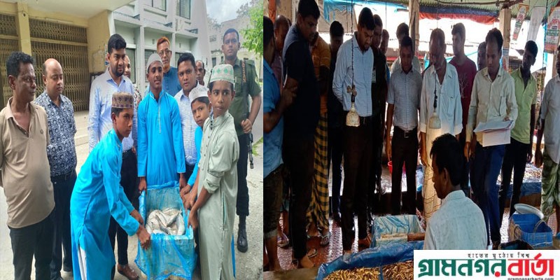 দেবীগঞ্জে জাটকা ইলিশ বিক্রির অপরাধে জরিমানা, জব্দকৃত মাছ শিশু সদনে বিতরণ দেবীগঞ্জে জাটকা ইলিশ বিক্রির অপরাধে জরিমানা, জব্দকৃত মাছ শিশু সদনে বিতরণ