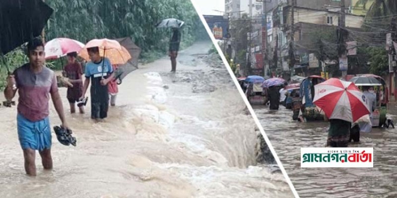 বন্যার পানি ঢুকছে ফেনী সদরে বন্যার পানি ঢুকছে ফেনী সদরে