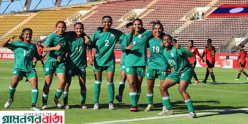 শান্তির ‌‘অলিম্পিক গোল’ আর তৃষ্ণার হ্যাটট্রিকে ৮ গোলের জয় বাংলাদেশের